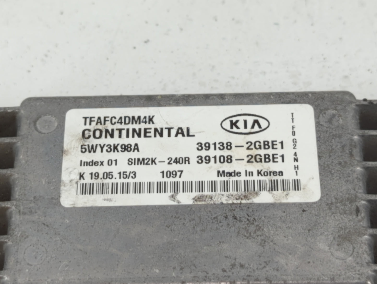 2014-2015 Kia Optima PCM Engine Computer ECU ECM PCU OEM P/N:39138-2GBE1 Fits Fits 2014 2015 OEM Used Auto Parts - Oemusedautoparts1.com