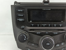 2003-2007 Honda Accord Radio AM FM Cd Player Receiver Replacement P/N:39175-SDA-A110 Fits Fits 2003 2004 2005 2006 2007 OEM Used Auto Parts