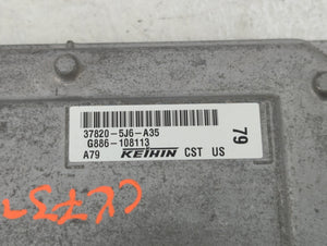 2016 Acura Mdx PCM Engine Control Computer ECU ECM PCU OEM P/N:37820-5J6-A35 Fits OEM Used Auto Parts