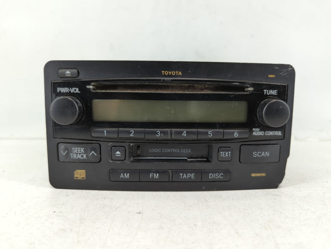 2002-2004 Toyota Camry Radio AM FM Cd Player Receiver Replacement P/N:86120-0C071 Fits Fits 2002 2003 2004 OEM Used Auto Parts