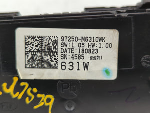 2019-2021 Kia Forte Climate Control Module Temperature AC/Heater Replacement P/N:97250-M6130GB Fits Fits 2019 2020 2021 OEM Used Auto Parts