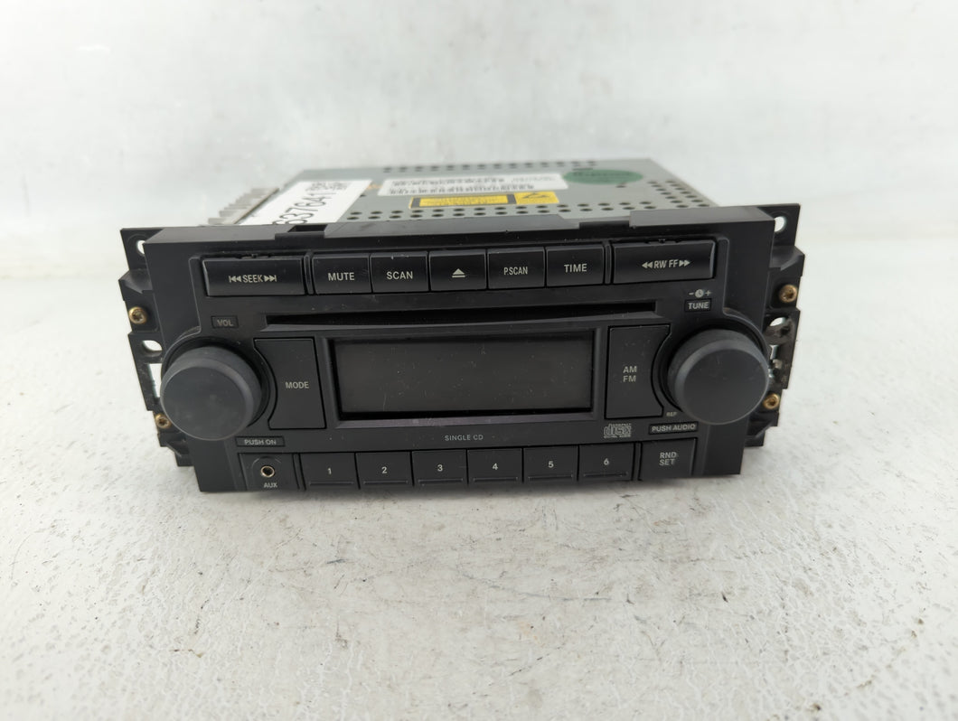 2006-2007 Dodge Charger Radio AM FM Cd Player Receiver Replacement P/N:P05064173AG Fits Fits 2004 2005 2006 2007 2008 2009 2010 OEM Used Auto Parts