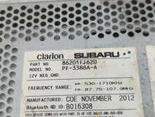 2012-2014 Subaru Impreza Radio AM FM Cd Player Receiver Replacement P/N:86201FJ620 Fits Fits 2012 2013 2014 OEM Used Auto Parts