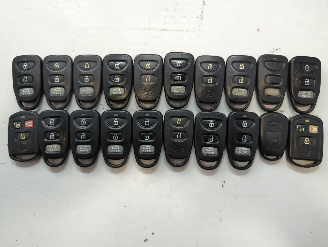 Lot of 20 Hyundai Keyless Entry Remote Fob MIXED FCC IDS MIXED PART