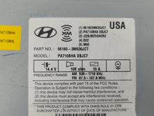 2011-2012 Hyundai Genesis Radio AM FM Cd Player Receiver Replacement P/N:96180-3M630JC7 Fits Fits 2011 2012 OEM Used Auto Parts