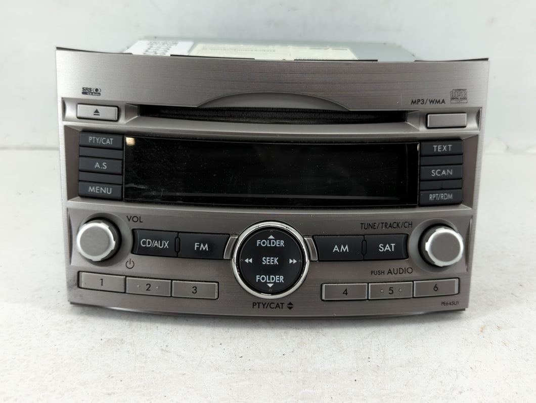 2012 Subaru Legacy Radio AM FM Cd Player Receiver Replacement P/N:86201AJ64A Fits OEM Used Auto Parts