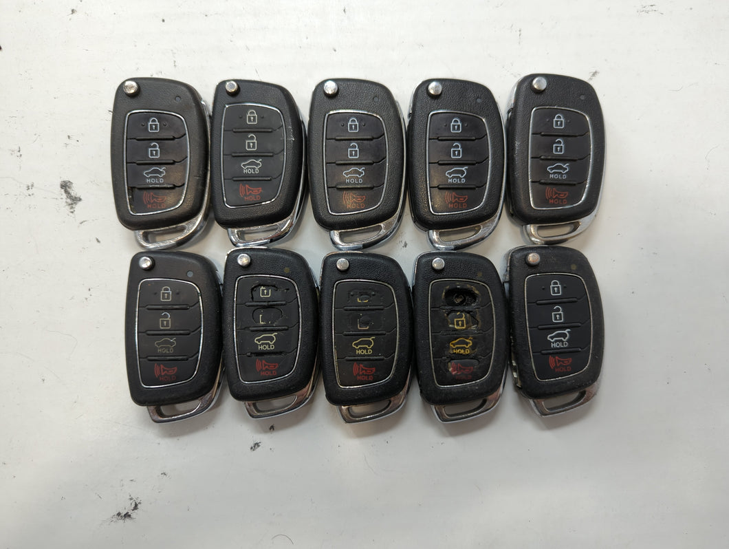 Lot of 10 Hyundai Keyless Entry Remote Fob MIXED FCC IDS MIXED PART