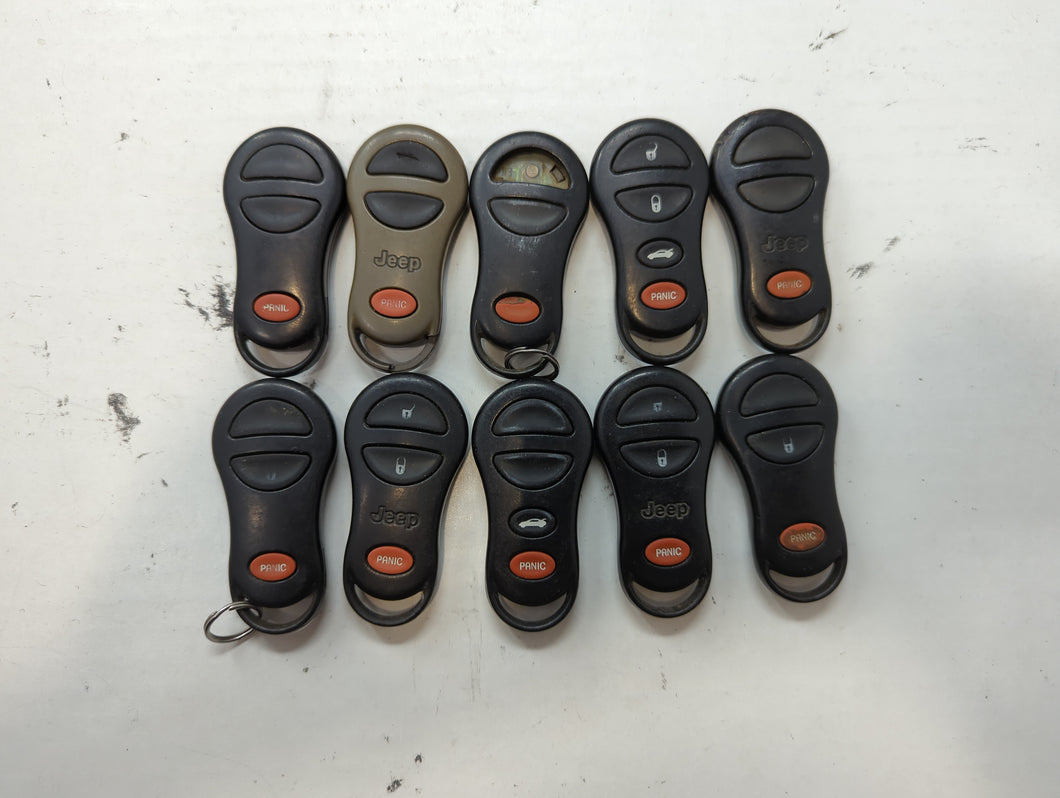 Lot of 10 Dodge Keyless Entry Remote Fob MIXED FCC IDS MIXED PART NUMBERS