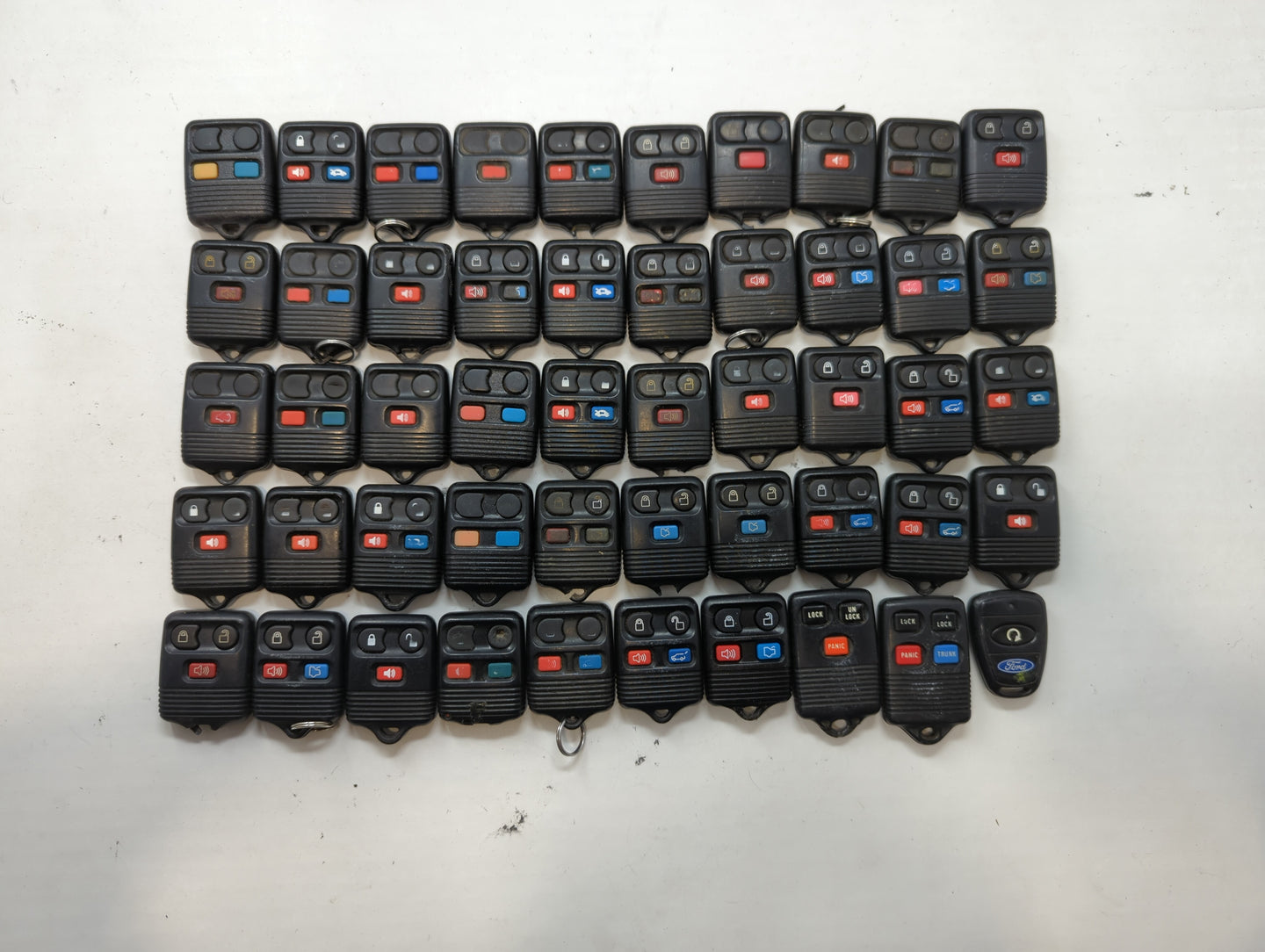 Lot of 50 Ford Keyless Entry Remote Fob MIXED FCC IDS MIXED PART NUMBERS - Oemusedautoparts1.com
