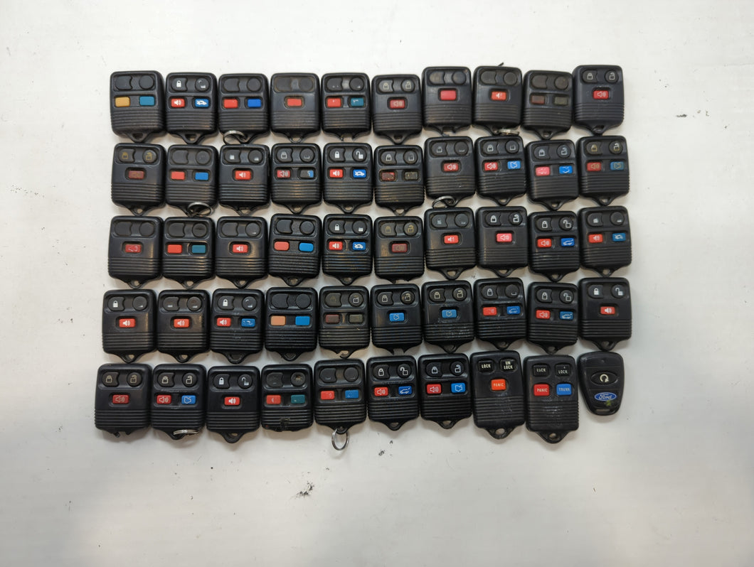 Lot of 50 Ford Keyless Entry Remote Fob MIXED FCC IDS MIXED PART NUMBERS