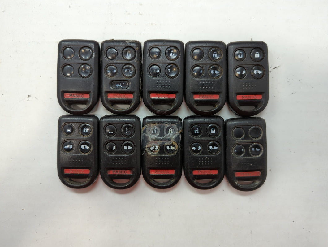 Lot of 10 Honda Odyssey Keyless Entry Remote Fob OUCG8D-399H-A MIXED