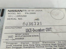 2007-2008 Nissan Altima Radio AM FM Cd Player Receiver Replacement P/N:0036736 28184 JA00A Fits Fits 2007 2008 OEM Used Auto Parts
