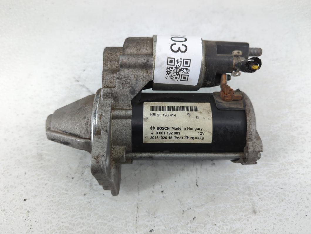 2014-2021 Buick Encore Car Starter Motor Solenoid OEM P/N:25 198 414 Fits Fits 2014 2015 2016 2017 2018 2019 2020 2021 OEM Used Auto Parts