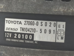 2007-2021 Toyota Tundra Alternator Replacement Generator Charging Assembly Engine OEM P/N:TN104210-5091 27060-0S020 Fits OEM Used Auto Parts