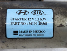 2017-2022 Kia Forte Car Starter Motor Solenoid OEM P/N:36100-2E561 Fits Fits 2017 2018 2019 2020 2021 2022 OEM Used Auto Parts