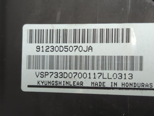 2016-2019 Kia Optima Fusebox Fuse Box Panel Relay Module P/N:91950-D5822 91230D5070JA Fits Fits 2016 2017 2018 2019 OEM Used Auto Parts