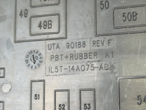 2000-2003 Ford Ranger Fusebox Fuse Box Panel Relay Module P/N:IL5T-14A075-AB UTA 90188 REV 01 Fits Fits 2000 2001 2002 2003 OEM Used Auto Parts