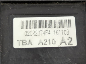 2016-2018 Honda Civic Fusebox Fuse Box Panel Relay Module P/N:020R2074F4 161103 TBA A210 A2 Fits Fits 2016 2017 2018 OEM Used Auto Parts