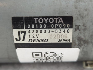 2020-2022 Toyota Highlander Car Starter Motor Solenoid OEM P/N:43800-5340 28100-0P090 Fits Fits 2020 2021 2022 OEM Used Auto Parts