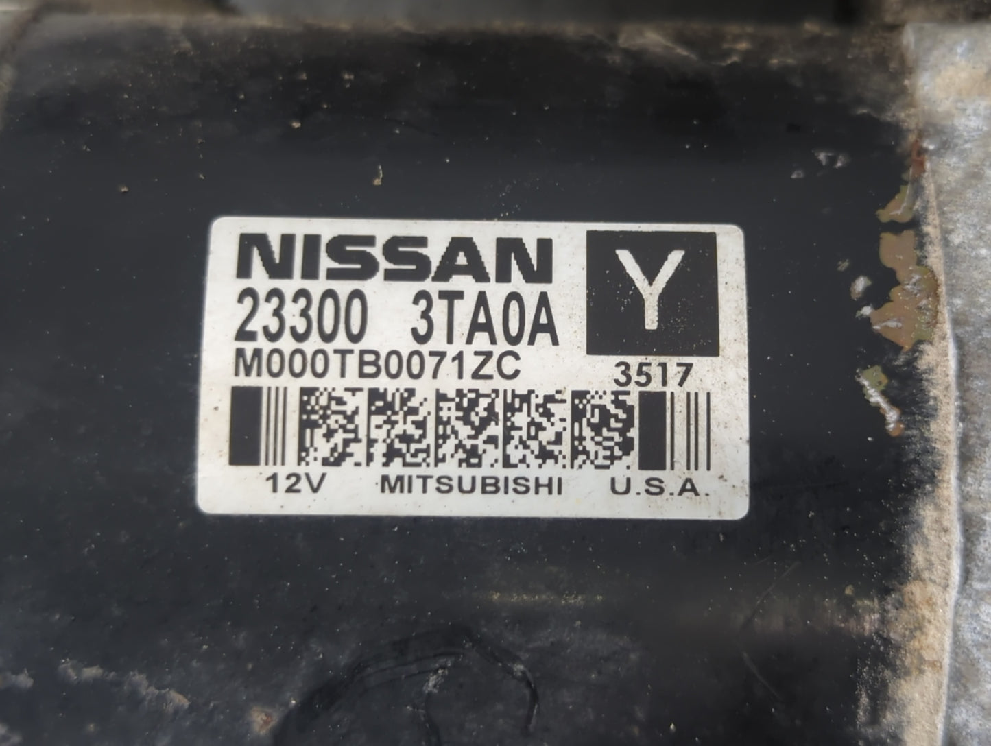 2013-2018 Nissan Altima Car Starter Motor Solenoid OEM P/N:M000TB0071ZC 23300 3TA0A Fits Fits 2013 2014 2015 2016 2017 2018 OEM Used Auto Parts - Oemusedautoparts1.com