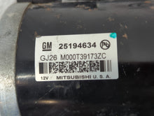 2012-2019 Chevrolet Sonic Car Starter Motor Solenoid OEM P/N:25194634 Fits OEM Used Auto Parts