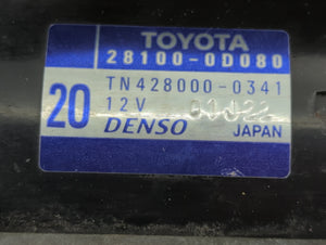 2003-2008 Toyota Corolla Car Starter Motor Solenoid OEM P/N:TN428000-0341 28100-0D080 Fits Fits 2003 2004 2005 2006 2007 2008 OEM Used Auto Parts