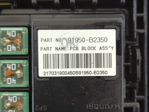 2017-2019 Kia Soul Fusebox Fuse Box Panel Relay Module P/N:91950-B2350 Fits Fits 2017 2018 2019 OEM Used Auto Parts