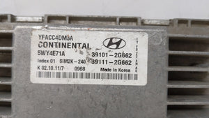 2011-2014 Hyundai Sonata PCM Engine Control Computer ECU ECM PCU OEM P/N:39101-2G673 39111-2G673 39101-2G662 39111-2G662 Fits OEM Used Auto Parts - Oemusedautoparts1.com