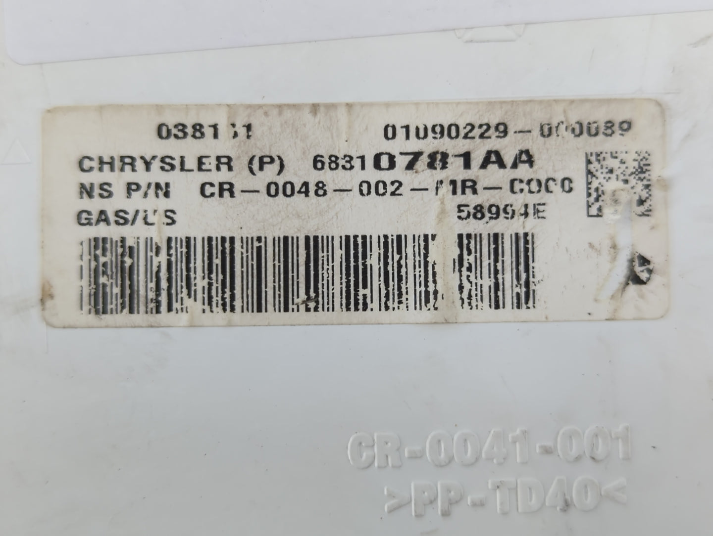 2018 Dodge Journey Instrument Cluster Speedometer Gauges P/N:68310781AA Fits OEM Used Auto Parts - Oemusedautoparts1.com