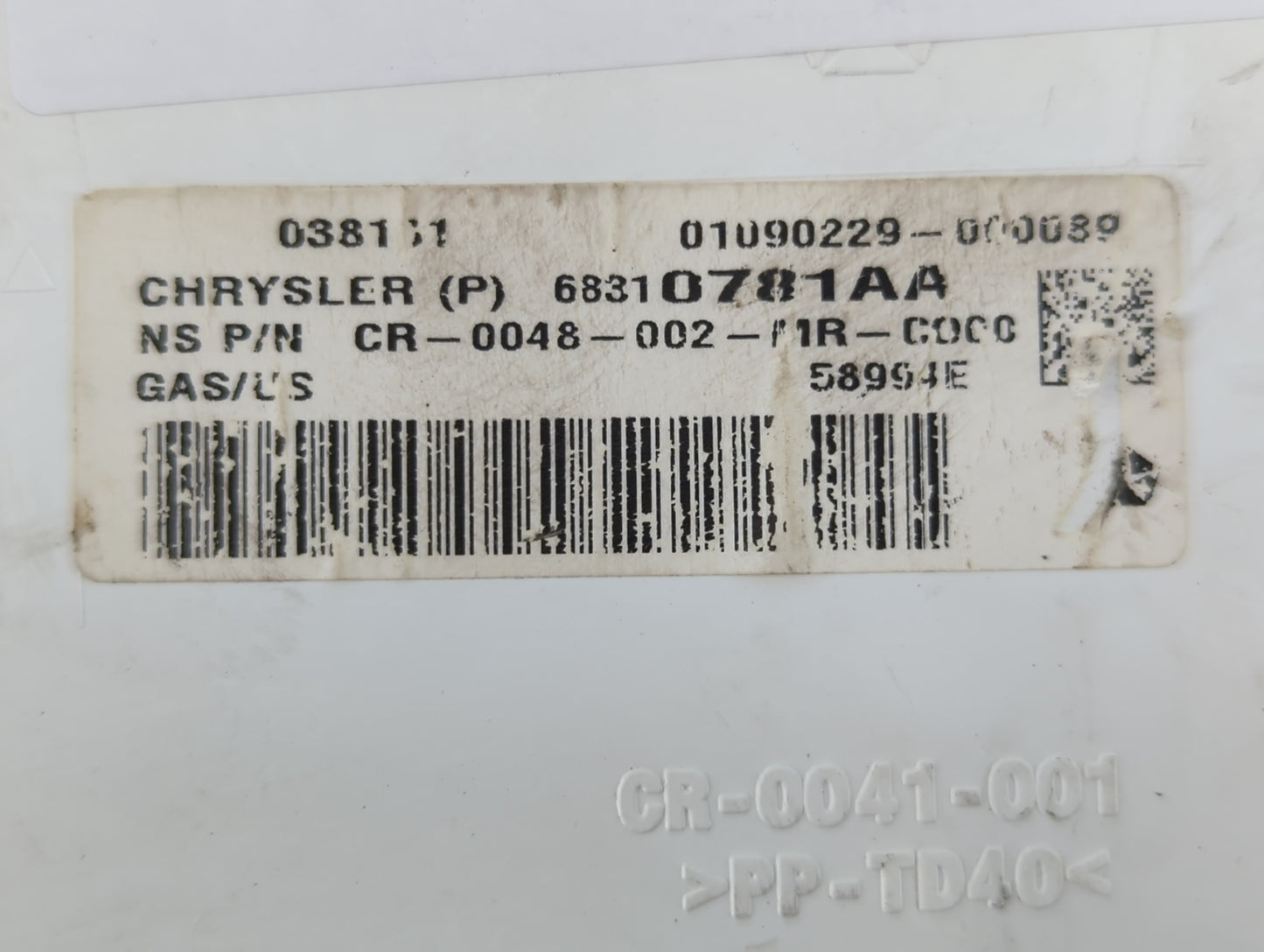 2018 Dodge Journey Instrument Cluster Speedometer Gauges P/N:68310781AA Fits OEM Used Auto Parts - Oemusedautoparts1.com