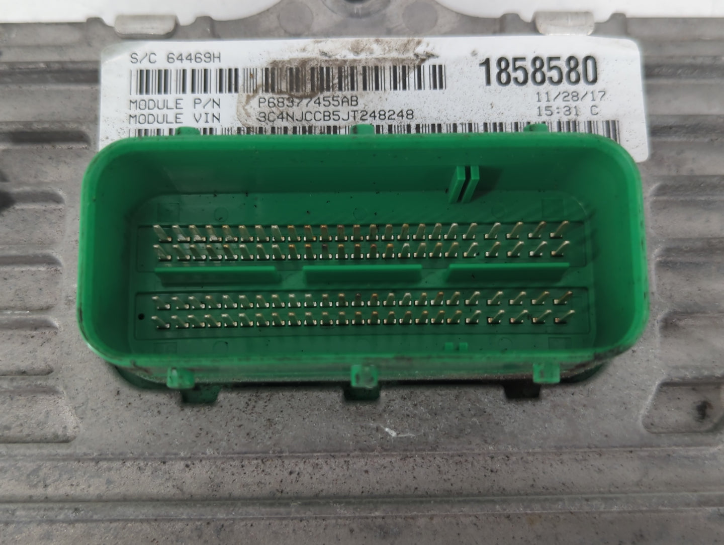 2018 Jeep Compass PCM Engine Control Computer ECU ECM PCU OEM P/N:P68342095AA Fits OEM Used Auto Parts - Oemusedautoparts1.com