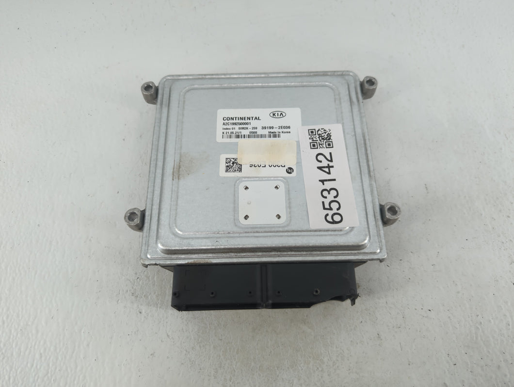 2019-2021 Kia Forte PCM Engine Control Computer ECU ECM PCU OEM P/N:39199-2E036 Fits Fits 2019 2020 2021 OEM Used Auto Parts