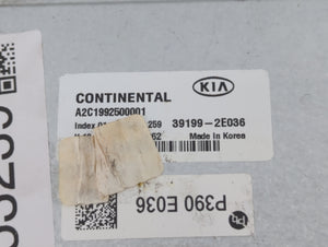 2019-2021 Kia Forte PCM Engine Control Computer ECU ECM PCU OEM P/N:39199-2E036 A2C1992500001 Fits Fits 2019 2020 2021 OEM Used Auto Parts