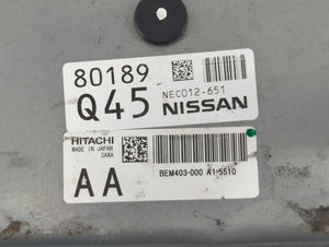 2015-2017 Nissan Rogue PCM Engine Control Computer ECU ECM PCU OEM P/N:NEC012-651 80189Q45 Fits Fits 2015 2016 2017 OEM Used Auto Parts