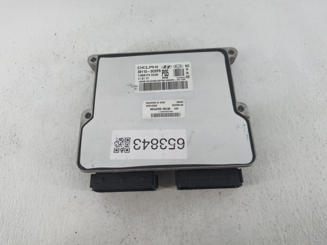 2017-2018 Hyundai Santa Fe PCM Engine Control Computer ECU ECM PCU OEM P/N:39100-3CDP0 Fits Fits 2017 2018 OEM Used Auto Parts