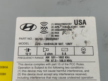 2013 Hyundai Genesis Radio AM FM Cd Player Receiver Replacement P/N:96560-3M858N87 Fits OEM Used Auto Parts