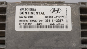 2011-2014 Hyundai Sonata PCM Engine Control Computer ECU ECM PCU OEM P/N:39101-2G666 Fits Fits 2011 2012 2013 2014 OEM Used Auto Parts - Oemusedautoparts1.com