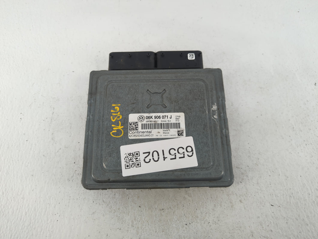 2015 Volkswagen Passat PCM Engine Control Computer ECU ECM PCU OEM P/N:06K 906 071 J Fits OEM Used Auto Parts