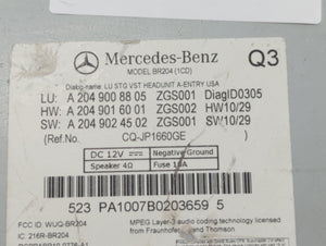 2011-2013 Mercedes-Benz Glk350 Radio AM FM Cd Player Receiver Replacement P/N:A 204 900 88 05 Fits OEM Used Auto Parts