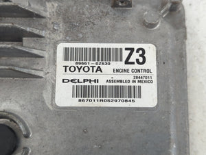 2015-2016 Toyota Corolla PCM Engine Control Computer ECU ECM PCU OEM P/N:89661-0Z630 Fits Fits 2015 2016 OEM Used Auto Parts