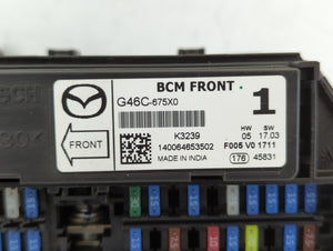 2014-2016 Mazda 6 Fusebox Fuse Box Panel Relay Module P/N:KD45 66760 K7005 G46C-675X0 Fits Fits 2014 2015 2016 OEM Used Auto Parts