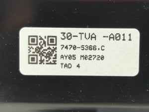 2021-2022 Honda Accord Fusebox Fuse Box Panel Relay Module P/N:7470-5366 30-TVA-A011 Fits Fits 2021 2022 OEM Used Auto Parts