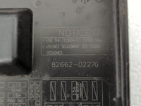 2009-2013 Toyota Corolla Fusebox Fuse Box Panel Relay Module P/N:82662-02270 Fits Fits 2009 2010 2011 2012 2013 2014 OEM Used Auto Parts - Oemusedautoparts1.com