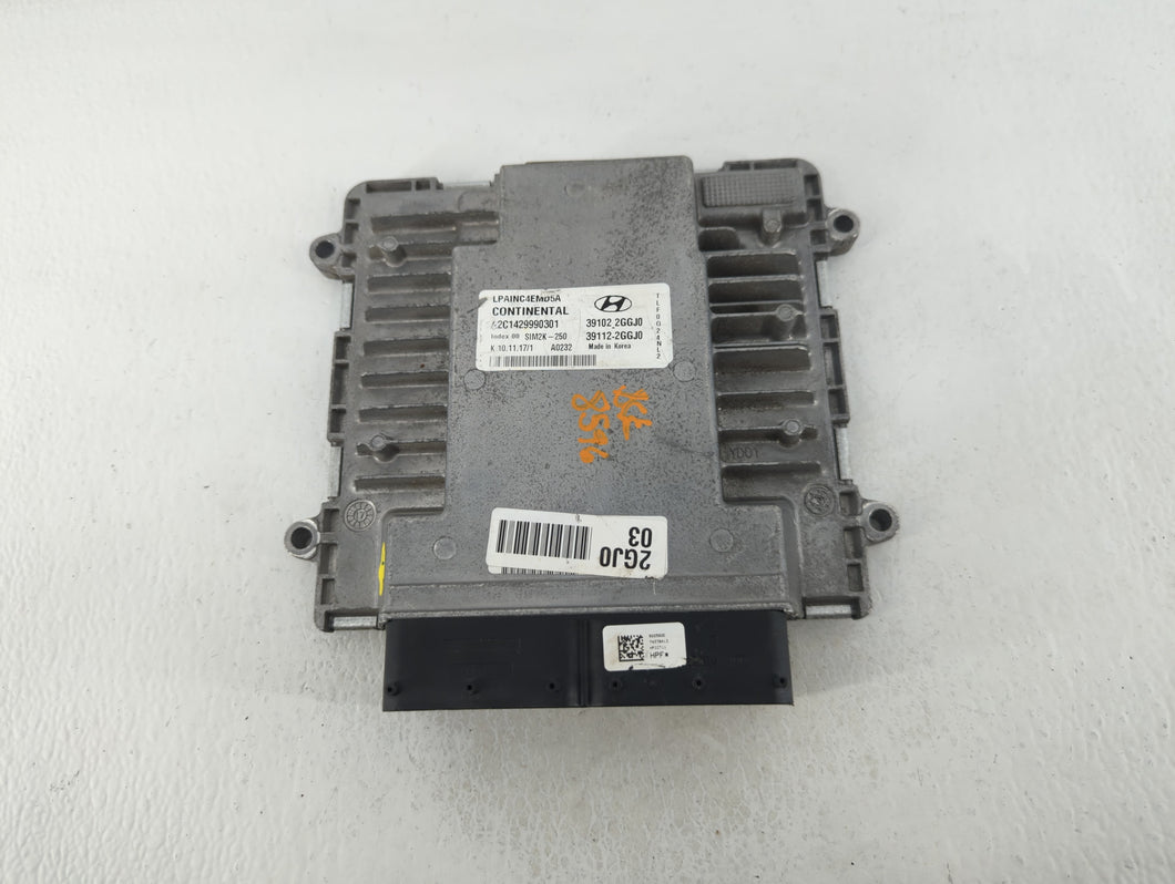 2018-2019 Hyundai Sonata PCM Engine Control Computer ECU ECM PCU OEM P/N:39112-2GGJ0 39102-2GGJ0 Fits Fits 2018 2019 OEM Used Auto Parts