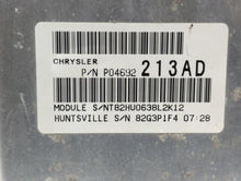 2008-2011 Dodge Dakota Fusebox Fuse Box Panel Relay Module P/N:P04692213AD Fits Fits 2008 2009 2010 2011 OEM Used Auto Parts