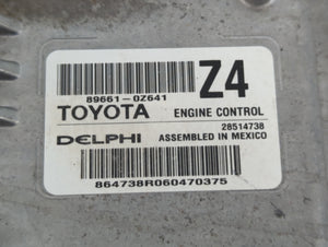 2015-2016 Toyota Corolla PCM Engine Control Computer ECU ECM PCU OEM P/N:28514738 89661-0Z641 Fits Fits 2015 2016 OEM Used Auto Parts