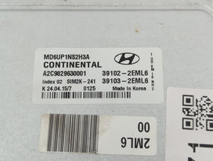 2014-2016 Hyundai Elantra PCM Engine Control Computer ECU ECM PCU OEM P/N:39103-2EML6 39102-2EML6 Fits Fits 2014 2015 2016 OEM Used Auto Parts