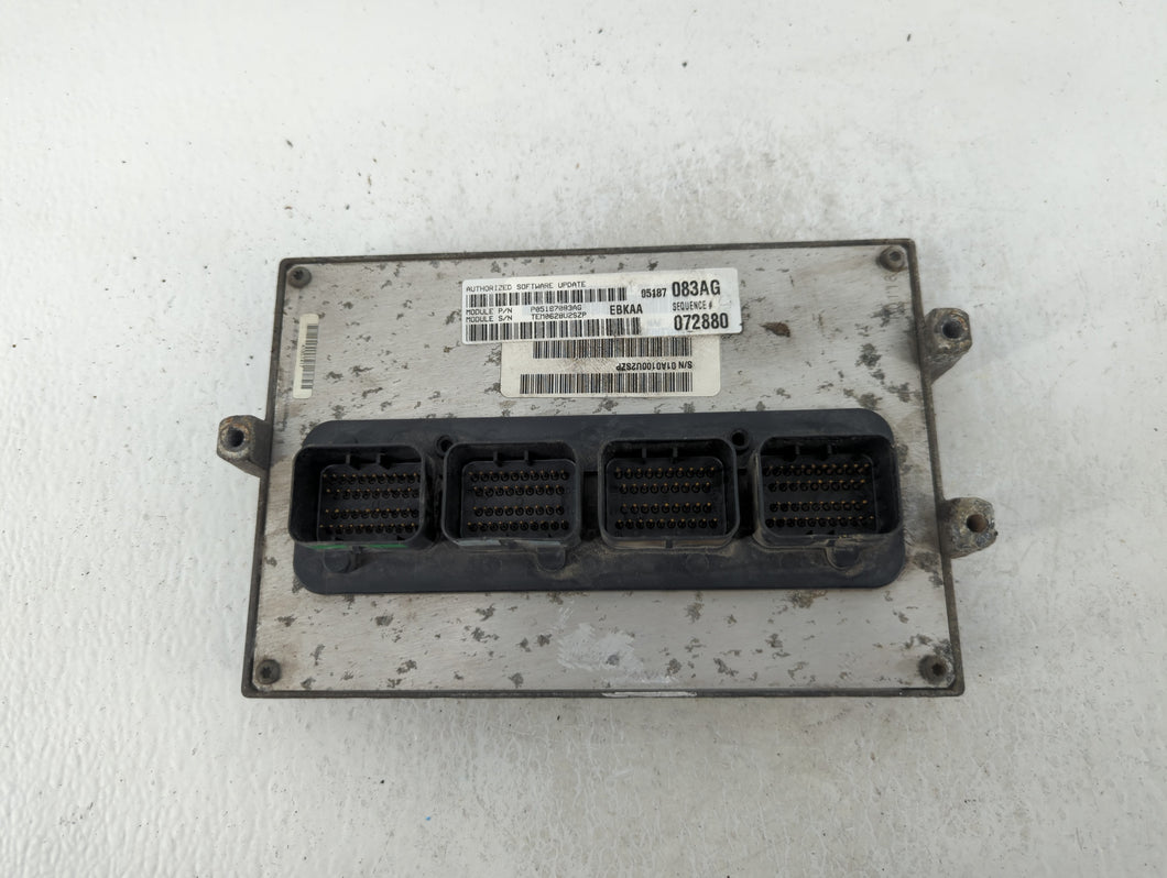 2008 Dodge Dakota PCM Engine Control Computer ECU ECM PCU OEM P/N:P05187083AG 05187083AG Fits OEM Used Auto Parts