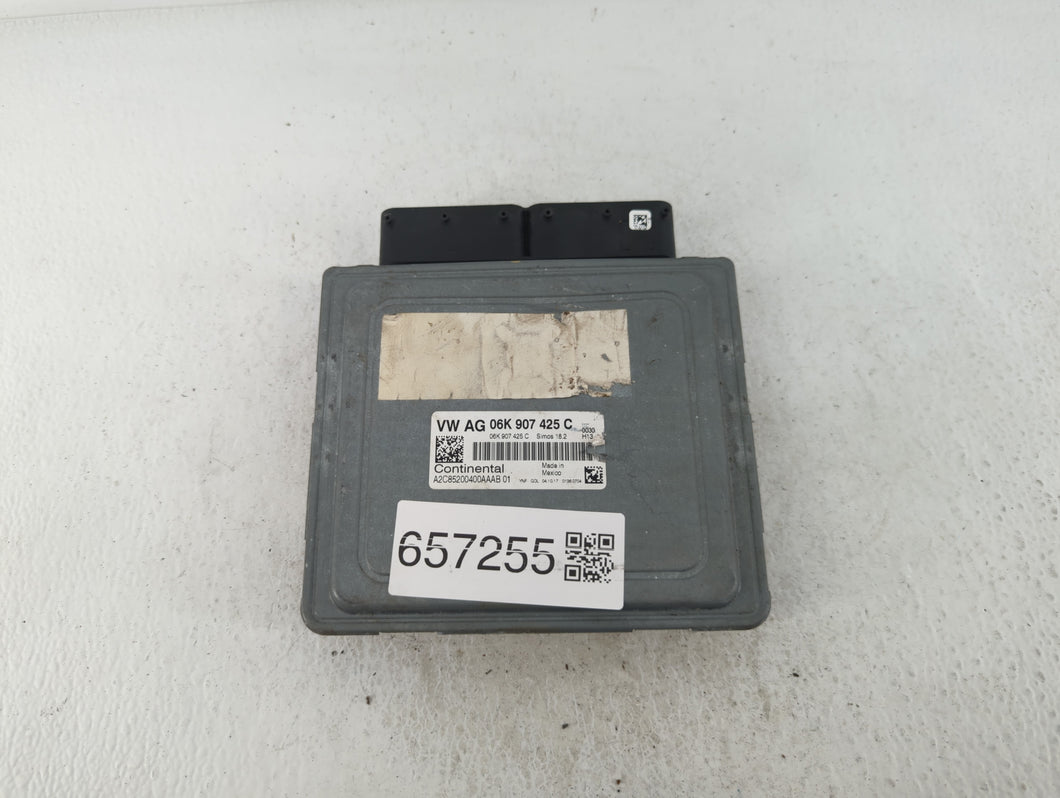 2018 Volkswagen Jetta PCM Engine Control Computer ECU ECM PCU OEM P/N:AG 06K 907 425 C Fits OEM Used Auto Parts