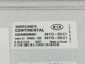 2020-2021 Kia Soul PCM Engine Control Computer ECU ECM PCU OEM P/N:39173-2ELC1 39172-2ELC1 Fits Fits 2020 2021 OEM Used Auto Parts